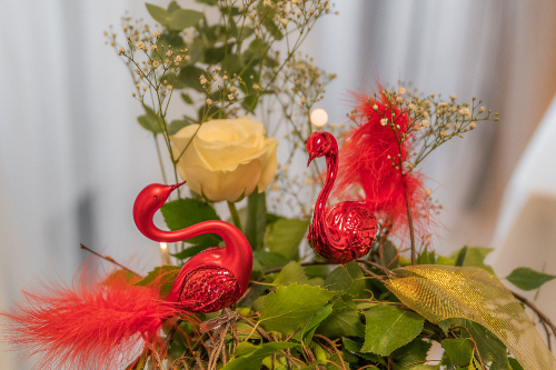 Svatební ozdoby. Loučeň, zámek.