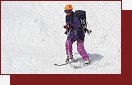 Balme, skialpinistick tra po ledovci vyaduje horolezeck vybaven