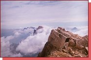 Monte Pelmo, pohled z vrcholu na Civettu 