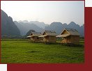 Laos, bungalowy u eky - ubytovn pro batke