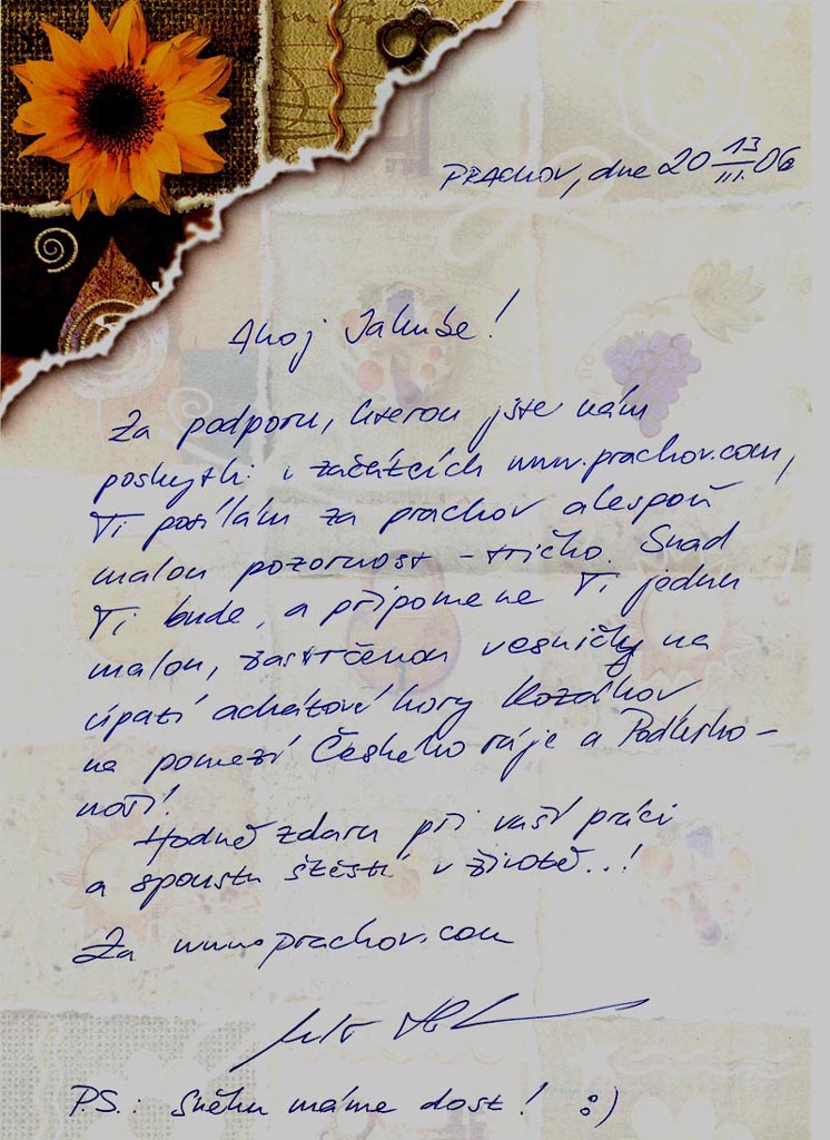 Dopis z Prackova