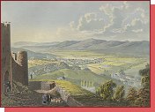 Teplice. Pohled na msto ze Zmeckho vrchu 1825-1830 
