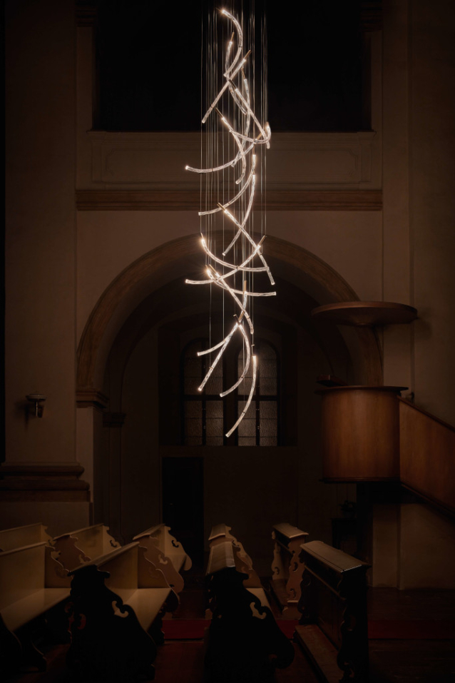 The new Flare lighting by Czech brand Bomma will shine in the Church of Salvator