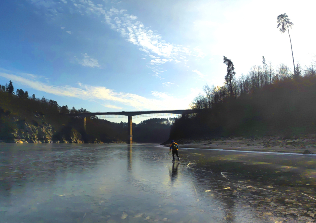 Nejlepší bruslení: Zvíkov, Vltava, Otava