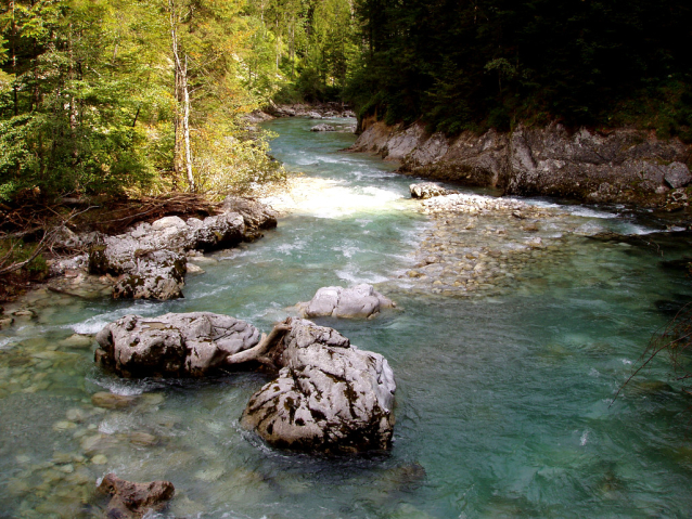 Rakouská řeka Steyr