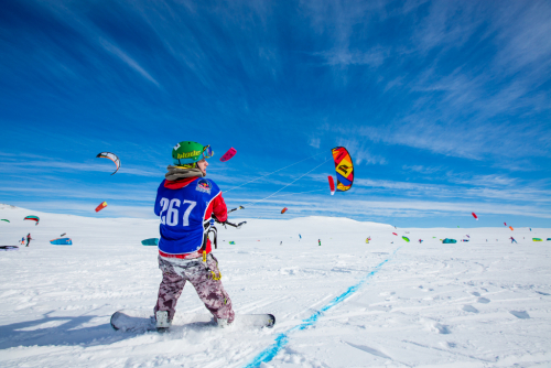 Competitor performs during the Red Bull Ragnarok at Hardangervidda in Haugastol, Norway on April 1st, 2016. Competitor performs during the Red Bull Ragnarok at Hardangervidda in Haugastol, Norway on April 1st, 2016.