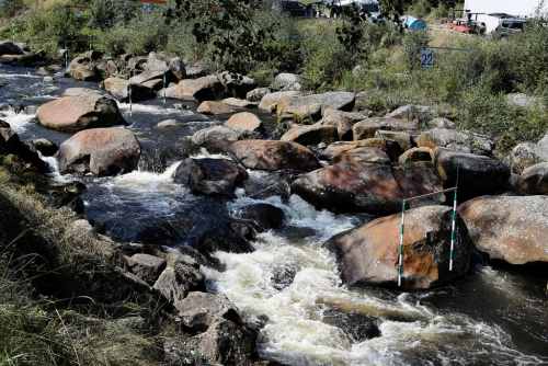 Lipno, vodní slalom.