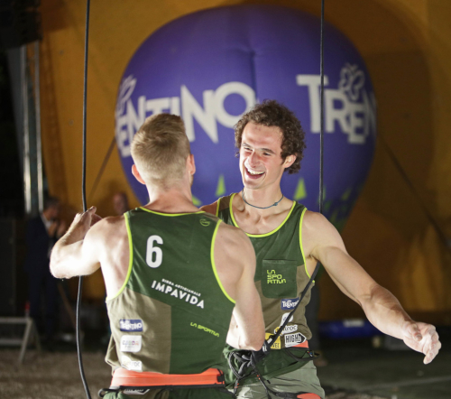 Jakob Schubert a Adam Ondra, Rock Master 2023. Rock Master.