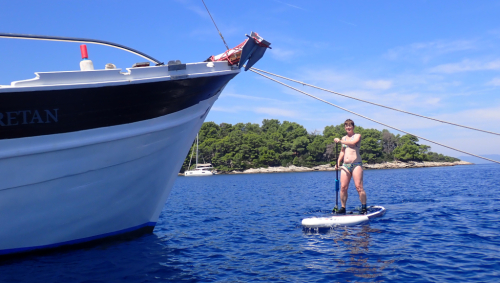 Mljet, paddleboarding.