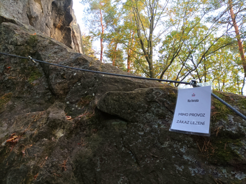 Bezděčínská věž, via ferrata Skab.