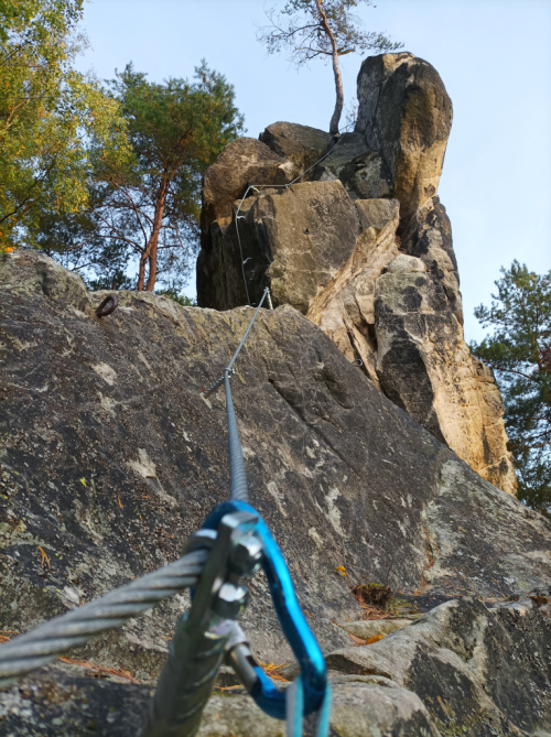 Bezděčínská věž, via ferrata Skab.