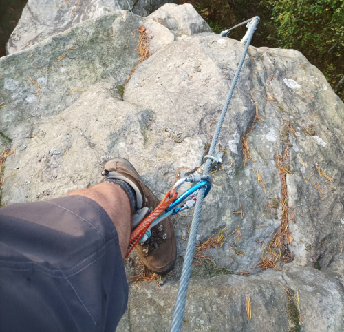 Bezděčínská věž, via ferrata Skab.