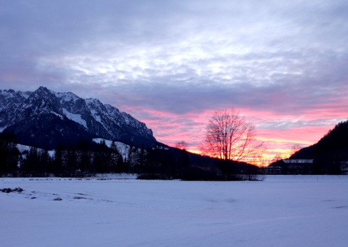 Tirol, Kaiserwinkl, sněžnice.